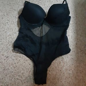 Black mesh lingerie